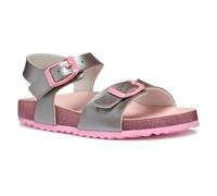 Geox J Adriel Girl I Sandal, Silver/Pink, 25 EU