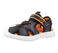 Sandale GEOX "J SANDAL AIRADYUM BO" Gr. 38, blau (navy, orange) Kinder Schuhe Sommerschuh, Klettschuh, Sandalette, mit Geox Spezial Membran (25276318-38)