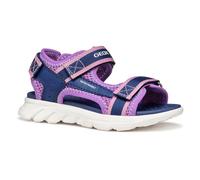 Sandale GEOX "J SANDAL AIRADYUM GI", Mädchen, Gr. 24, blau (navy, lila), Synthetik, Textil, Schuhe Sandale, Trekking Sandale, Klettschuh mit wasserfreundlicher Ausstattung (33802334-24)