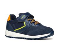 Geox J ALBEN Boy A Sneaker, Navy/Lime Green, 31 EU
