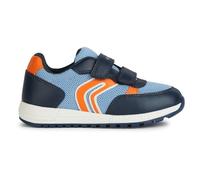 Geox J ALBEN Boy C Sneaker, LT Blue/ORANGE, 39 EU