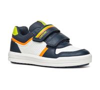Geox J Arzach Boy A Sneaker, Navy/Fluo Green, 36 EU