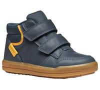 Geox J Arzach Boy Sneaker, Navy/DK Yellow, 31 EU