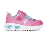 Geox J Assister Girl A Sneaker, Fuchsia/Aqua, 34 EU
