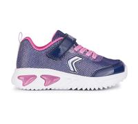 Geox J Assister Girl A Sneaker, Navy/Fuchsia, 33 EU