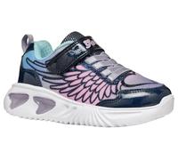 Geox J Assister Girl B Sneaker, Navy/Lilac, 24 EU