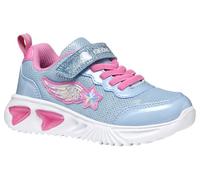 Geox J Assister Girl B Sneaker, Sky/Pink, 31 EU
