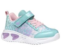 Geox J Assister Girl B Sneaker, Turquoise/Pink, 38 EU