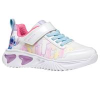 Sneaker GEOX "J ASSISTER GIRL DISNEY - LILO & STITCH", Damen, Gr. 33, weiß, multi, Lederimitat, Textil, Schuhe Sneaker, Klettschuh mit Stitch-Motiv, Größenschablone zum Download (62349023-33) weiß, mu