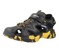 Geox J Borealis Boy C Sandal, Black/Yellow, 27 EU