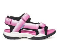 Geox J Borealis Girl A Sandal, Fuchsia/Black, 33 EU