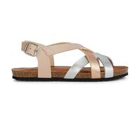 Geox J CHILENE Gir Sandal, DK Rose/Silver, 27 EU