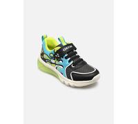 Geox J CIBERDRON Boy A Sneaker, Black/LT Blue, 29 EU