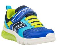 Geox J CIBERDRON Boy C Sneaker, Royal/Lime, 37 EU