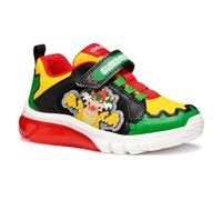 Geox J CIBERDRON Boy E Sneaker, Green/Red, 27 EU