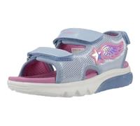 Geox J CIBERDRON G Sandal, Sky/Fuchsia, 34 EU