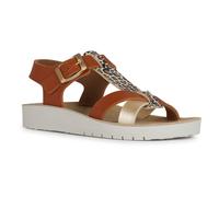 Geox J COSTAREI GI Sandal, Biscuit/Platinum, 31 EU