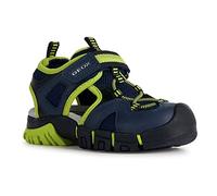 Geox J DYNOMIX Boy Sandal, Navy/Lime, 36 EU