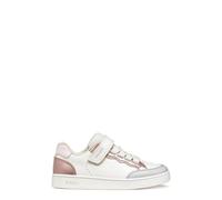 Geox J ECLYPER Girl B Sneaker, White/PINK, 27 EU