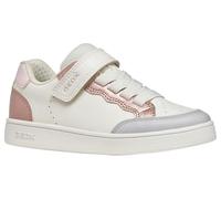 Geox J ECLYPER Girl B Sneaker, White/PINK, 34 EU
