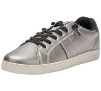 Geox J ECLYPER Girl C Sneaker, DK Silver/Black, 29 EU