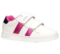 Geox J ECLYPER Mädchen-Sneaker, Weiß/DK Fuchsia, 38 EU, Weiß, Dunkelviolett, 38 EU