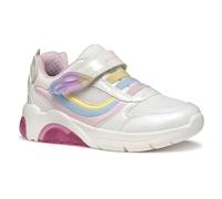 Geox J FADINLIGHT Girl A Sneaker, White/Multicolor, 35 EU