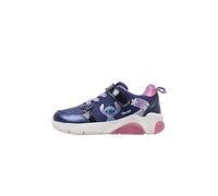 Geox J FADINLIGHT Girl B Sneaker, Navy/Fuchsia, 26 EU