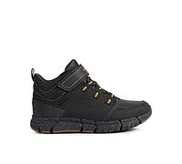 Geox J Flexyper Boy B Abx Ankle Boot, Black Dk Yellow, 34 EU