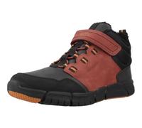 Geox J Flexyper Boy B Abx Ankle Boot, Wine/Black, 30 EU