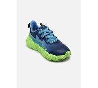 Sneaker GEOX "Geox Sneaker Lederimitat/Textil", Damen, Gr. 30, blau, lime, Lederimitat, Textil, Schuhe Sneaker (88429812-30) blau, lime