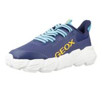 Geox J FLEXYPER Fast Boy Sneaker, Navy/LT Blue, 31 EU