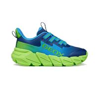 Geox Sneaker J FLEXYPER FAST Damen Lederimitat/Textil Blau/Lime Gr. 32