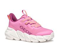Geox J FLEXYPER Fast Girl Sneaker, Pink/Yellow, 29 EU