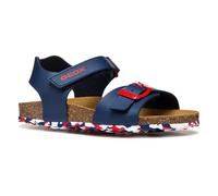 Geox J Ghita Boy B Sandal, Navy/White/Red, 35 EU