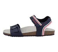 Geox J Ghita Boy Sandal, Blue/RED/White, 33 EU