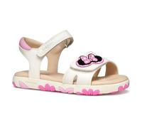 Geox J Haiti Girl Sandal, White/Dk Pink, 30 EU