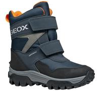 Winterstiefel GEOX "J HIMALAYA BOY B ABX", Kinder, Gr. 41, blau (navy, orange), Textil, Synthetik, sportlich, Schuhe, Snowboots, Klettstiefel mit Warmfutter, Größenschablone zum Download (88008130-41)