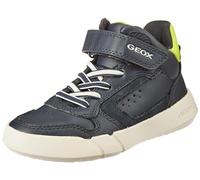 Geox J HYROO Boy A Sneaker, Navy/Lime, 39 EU