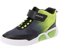 Geox J ILLUMINUS Boy B Sneaker, Black/Lime, 26 EU