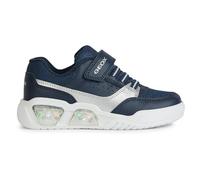 Geox J ILLUMINUS Boy C Sneaker, Navy/Silver, 37 EU