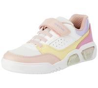 Geox J ILLUMINUS Girl A Sneaker, White/Multicolor, 30 EU