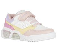 Geox J ILLUMINUS Girl A Sneaker, White/Multicolor, 31 EU