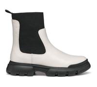 Geox J Junette Girl C Chelsea Boot, LT Ivory/Black, 39 EU