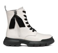 Geox J Junette Girl G Ankle Boot, LT Ivory/Black, 38 EU