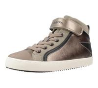 Geox J Kalispera Girl Sneaker, DK BEIGE/Black, 33 EU