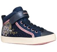 Geox J Kalispera Girl Sneaker, Navy/DK Rose, 33 EU