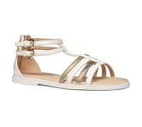 Geox J Karly Girl Sandal, White/Platinum, 30 EU