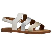 Geox J Karly Girl Sandal, White/Silver, 39 EU