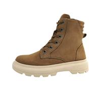 Schnürstiefelette GEOX "Geox Stiefelette Veloursleder", Kinder, Gr. 33, braun, Veloursleder, casual, Schuhe (11712123-33) braun